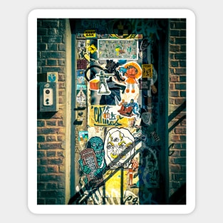 New York Street Graffiti Sticker Art Magnet